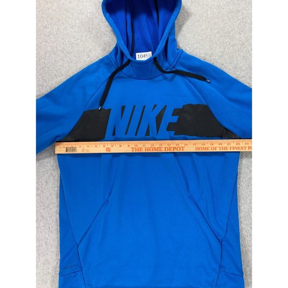 Nike Dri Fit Logo Midweight Hoodie Sweatshirt (Men's Large) Blue - Picture 7 of 12